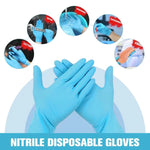 100 chiếc găng tay Butyronitrile dùng một lần màu xanh, Dụng cụ làm việc nhà, Kích thước: L, Phù hợp với chiều rộng lòng bàn tay: 9cm-10cm, Hộp đóng gói mới/cũ giao ngẫu nhiên, Kích thước: L