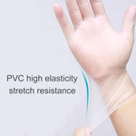 100 chiếc găng tay khám PVC dùng một lần trong suốt, găng tay bảo hộ có thể chạm được, Kích thước: L, 100 chiếc L