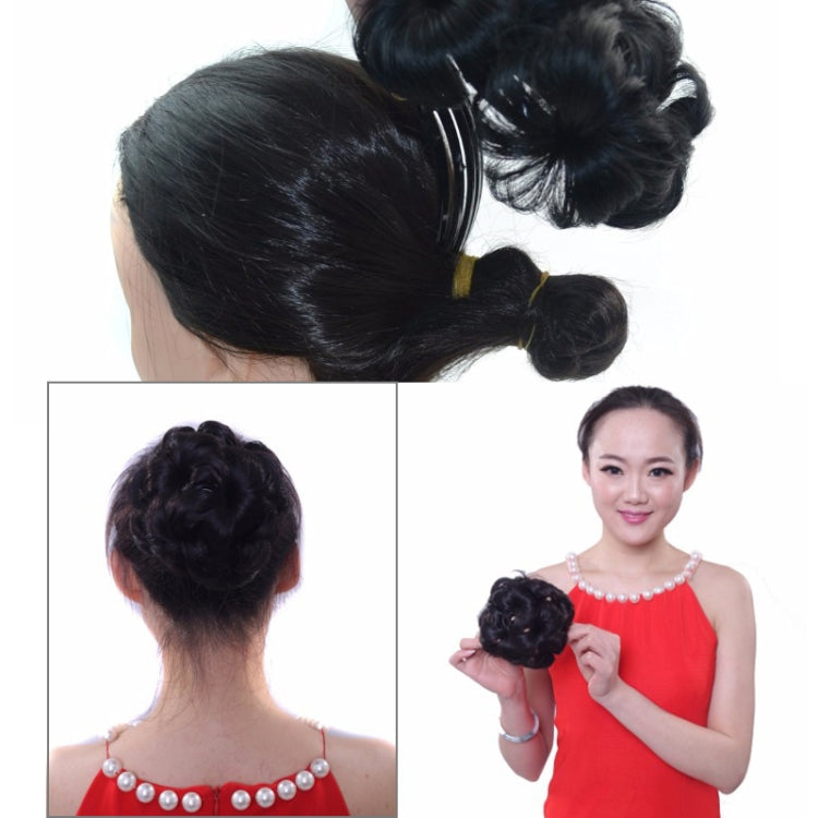 Tóc giả đầu bóng kẹp hoa, túi tóc, băng đô tóc giả cho cô dâu, 2M30#, 04C#, 2M33#, BUG#, 1#, 2#, 33#, 0906#, 73C#