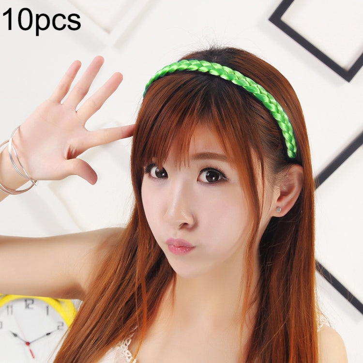 10 chiếc cài tóc bím tóc giả xoắn, cài tóc vòng đầu trang sức (Màu vàng nhạt)