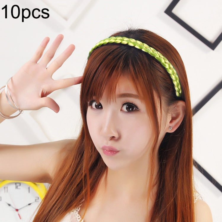 10 chiếc cài tóc bím tóc giả xoắn, cài tóc vòng đầu trang sức (Màu vàng nhạt)