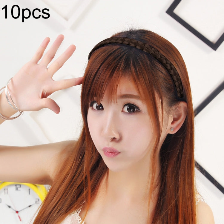 10 chiếc cài tóc bím tóc giả xoắn, cài tóc vòng đầu trang sức (Màu vàng nhạt)