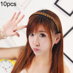 10 chiếc cài tóc bím tóc giả xoắn, cài tóc vòng đầu trang sức (Màu vàng nhạt)