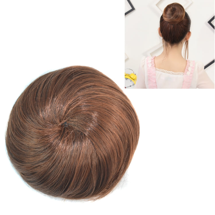 Tóc giả búi hoa hình hoa (Màu hạt dẻ)