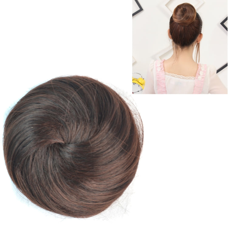 Tóc giả búi hoa hình hoa (Màu hạt dẻ)