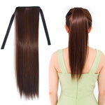 Tóc giả đuôi ngựa dài thẳng tự nhiên kiểu băng bó cho nữ, chiều dài: 45cm, 45cm