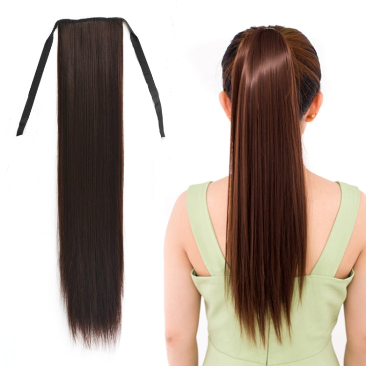Tóc giả đuôi ngựa dài thẳng tự nhiên kiểu băng bó cho nữ, chiều dài: 60cm, 60cm