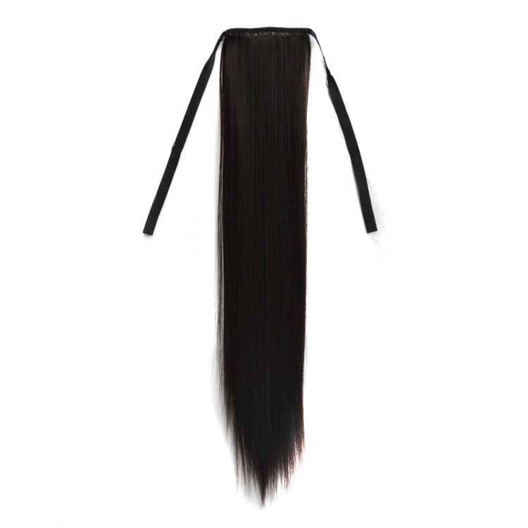 Tóc giả đuôi ngựa dài thẳng tự nhiên kiểu băng bó cho nữ, chiều dài: 60cm, 60cm
