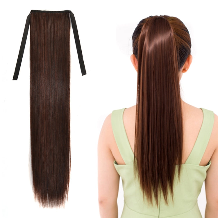 Tóc giả đuôi ngựa dài thẳng tự nhiên kiểu băng bó cho nữ, chiều dài: 60cm, 60cm