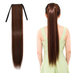 Tóc giả đuôi ngựa dài thẳng tự nhiên kiểu băng bó cho nữ, chiều dài: 75cm, 75cm
