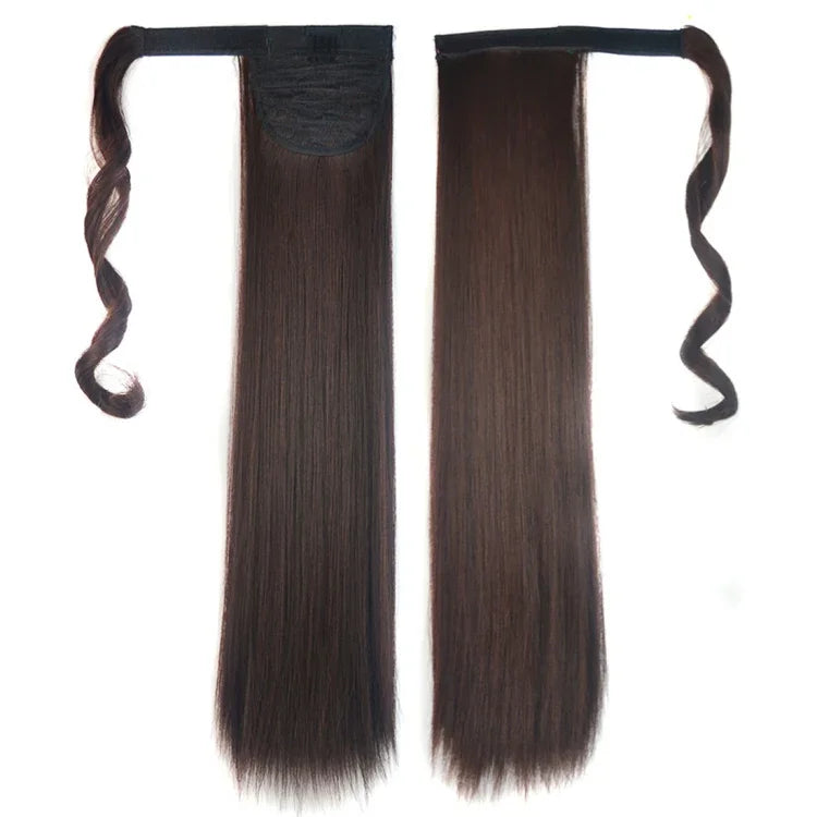 Tóc giả kiểu băng vô hình liền mạch tóc dài thẳng tóc giả đuôi ngựa, 2M33#