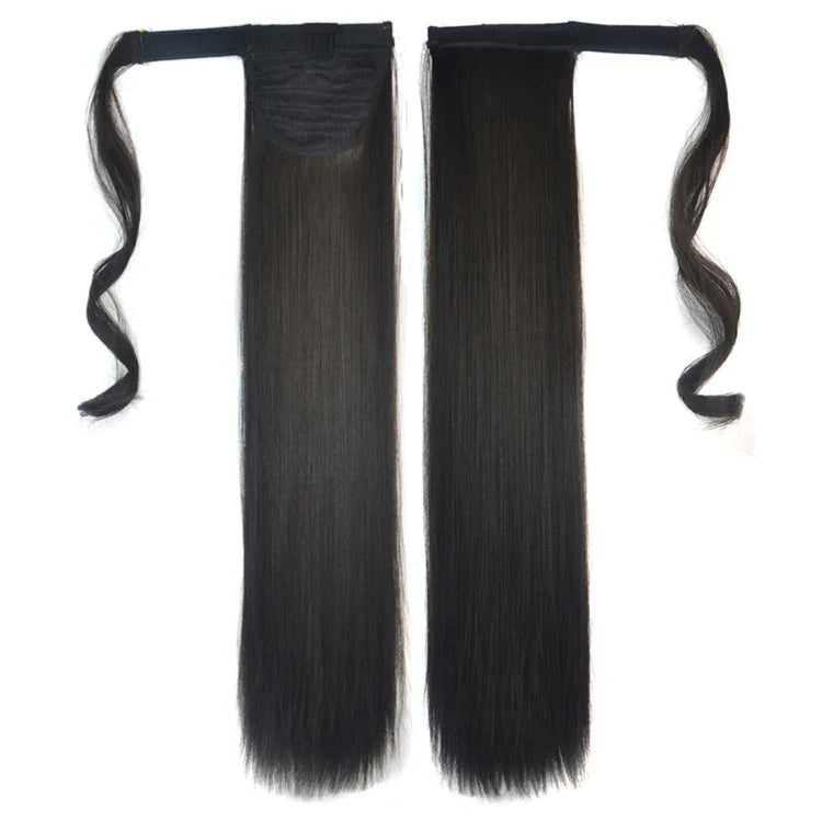 Tóc giả kiểu băng vô hình liền mạch tóc dài thẳng tóc giả đuôi ngựa, 4#
