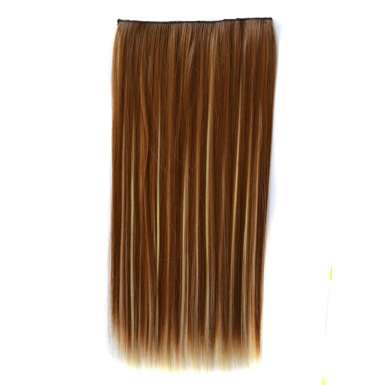 Tóc giả liền mảnh không đường may 5 kẹp, tóc giả dài thẳng, mã 6H27H613#