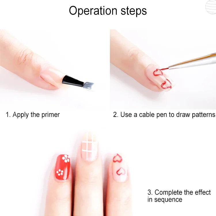 Bộ 3 bút vẽ móng, bút chấm, bút khắc, phụ kiện làm móng