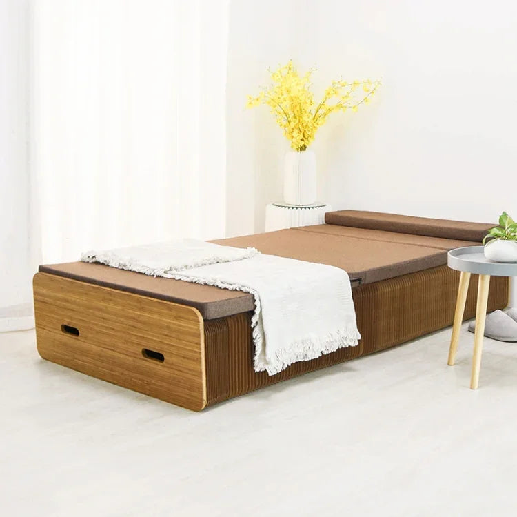 Giường đơn gấp sáng tạo, kích thước: rộng 200x90cm (xám), kích thước: rộng 200x90cm (nâu)