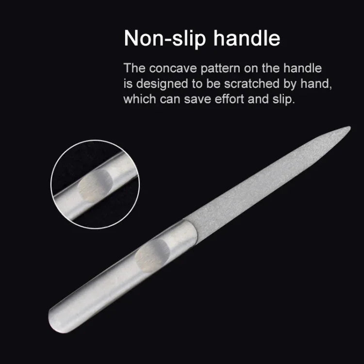 Dũa móng thép không gỉ đánh bóng, chiều dài: 95mm, chiều dài: 95mm