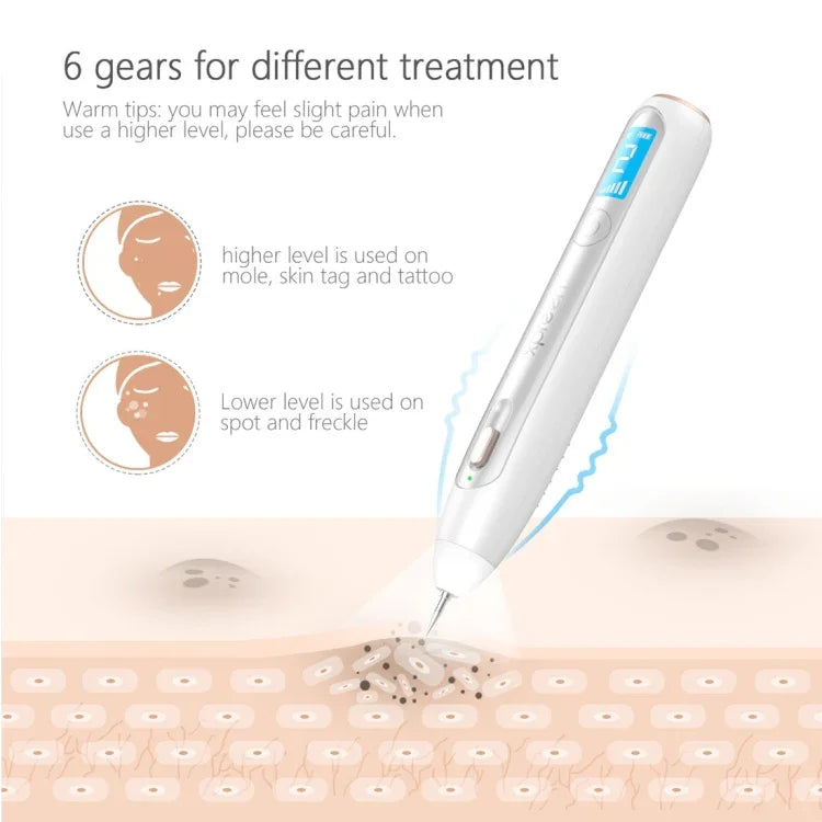 Bút Loại Bỏ Nốt Ruồi, Tàn Nhang, Đốm Nâu, Hình Xăm, Mụn Cóc Không Dây Sạc Lại Chuyên Nghiệp XPREEN XPRE051, Bộ Bút Xóa Nốt Đốm Da Pro Với Màn Hình LED & Đèn Chiếu Sáng