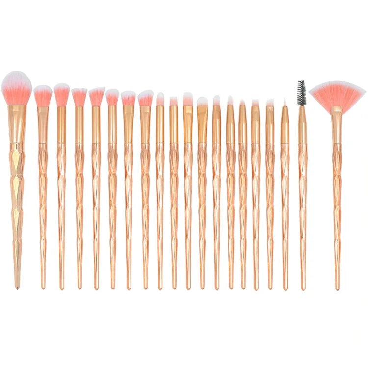Bộ cọ mắt đa năng 20 trong 1 cán kim cương, cán hồng+xanh và cọ tím, HCB9120A, HCB9120B, HCB9120C, HCB9120D, HCB9120E, HCB9120F, HCB9120G