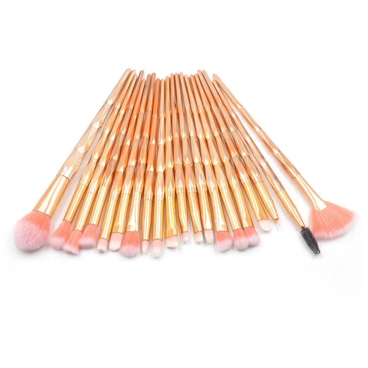 Bộ cọ mắt đa năng 20 trong 1 cán kim cương, cán hồng+xanh và cọ tím, HCB9120A, HCB9120B, HCB9120C, HCB9120D, HCB9120E, HCB9120F, HCB9120G