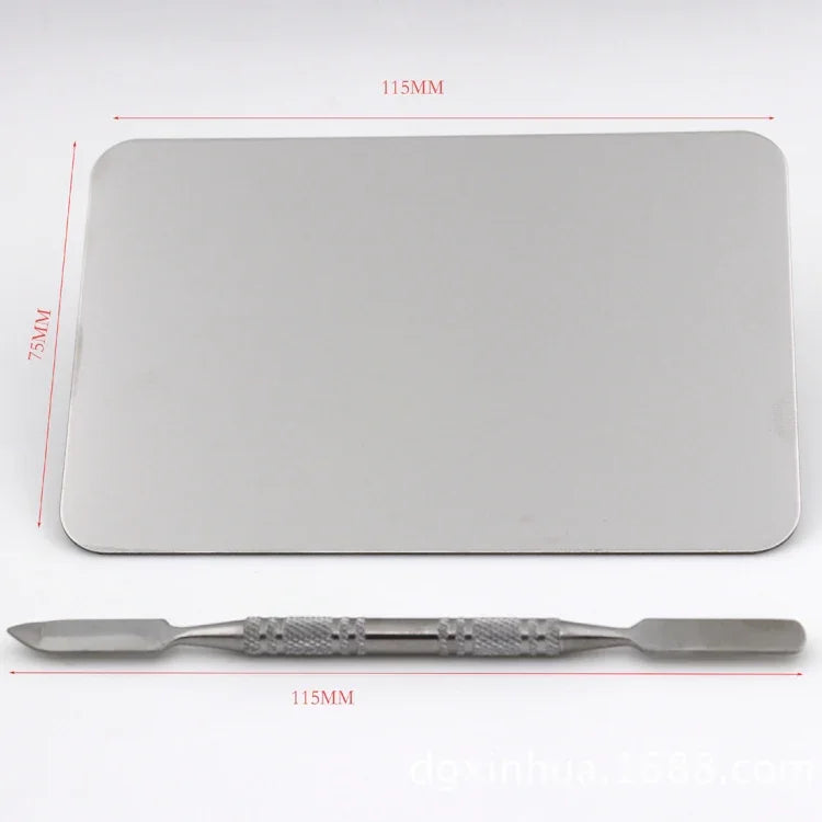 Palette vuông bằng thép không gỉ kích thước S, 115*75mm
