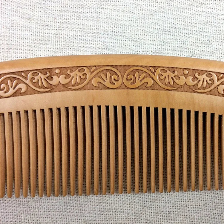 Lược gỗ massage chống tĩnh điện + Hộp quà, màu hộp quà ngẫu nhiên, 3