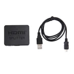 Bộ chia HDMI 4K Full HD 1080p, công tắc HDMI 1x2, bộ khuếch đại xuất tín hiệu, hiển thị kép cho HDTV DVD PS3 Xbox, HDMI 4K (màu đen), HDMI 4K (màu trắng)