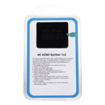 Bộ chia HDMI 4K Full HD 1080p, công tắc HDMI 1x2, bộ khuếch đại xuất tín hiệu, hiển thị kép cho HDTV DVD PS3 Xbox, HDMI 4K (màu đen), HDMI 4K (màu trắng)
