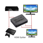 Bộ chia HDMI 4K Full HD 1080p, công tắc HDMI 1x2, bộ khuếch đại xuất tín hiệu, hiển thị kép cho HDTV DVD PS3 Xbox, HDMI 4K (màu đen), HDMI 4K (màu trắng)