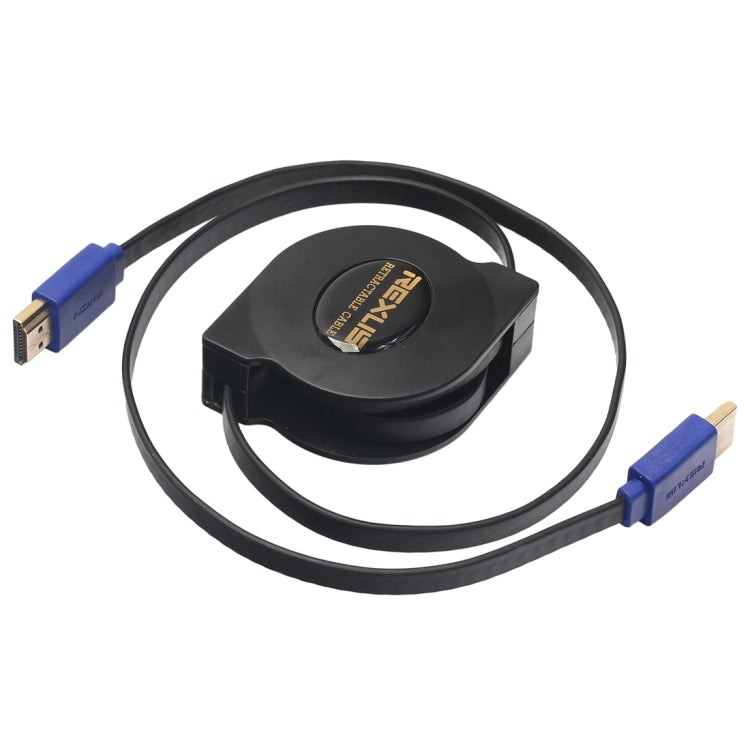 Cáp HDMI 1.4 1.8m (1080P) Đầu Mạ Vàng HDMI Đực sang HDMI Đực Dây Dẹt Rút, Chiều Dài: 1.8m
