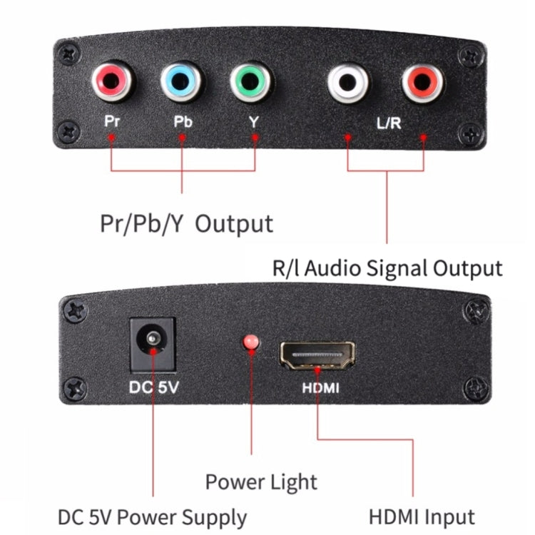 Bộ Chuyển Đổi Video HDMI 1080P HD sang YPbPr và Âm Thanh R/L, HDMI sang YPbPr+R/L
