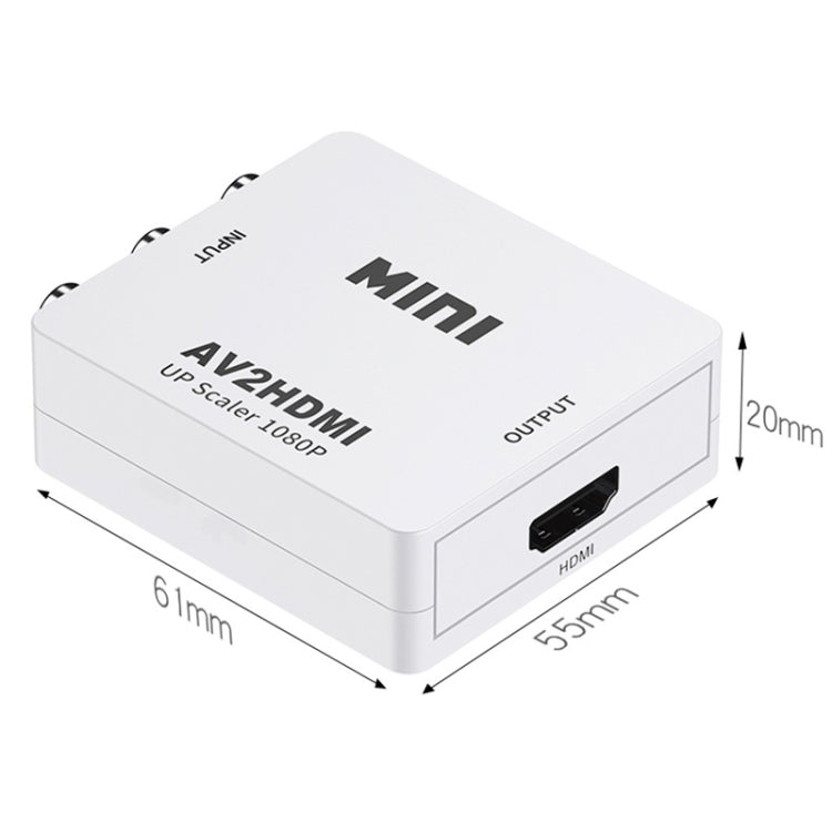 Bộ Chuyển Đổi Mini HOWEI HW-2105 AV CVBS/L+R Sang HDMI, Hỗ Trợ Scaler 1080P, HW-2105 AV Sang HDMI