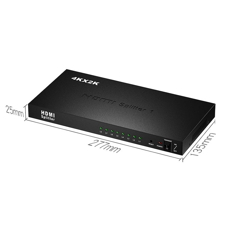 Bộ Chia HDMI 1 x 8 Full HD 1080P Có Công Tắc, Hỗ Trợ 3D & 4K x 2K