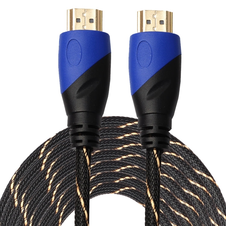 Cáp HDMI 1.4 Phiên Bản 15m 1080P Dây Lưới Đan Màu Xanh Đen Đầu HDMI Đực sang HDMI Đực Kết Nối Âm Thanh Video, Chiều Dài: 15m