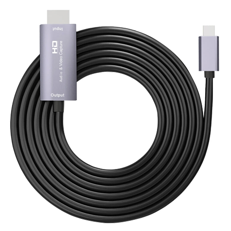 Card ghi hình video HD HDMI đực sang USB-C / Type-C đực Z36A, chiều dài cáp: 2m, HDMI sang Type-C