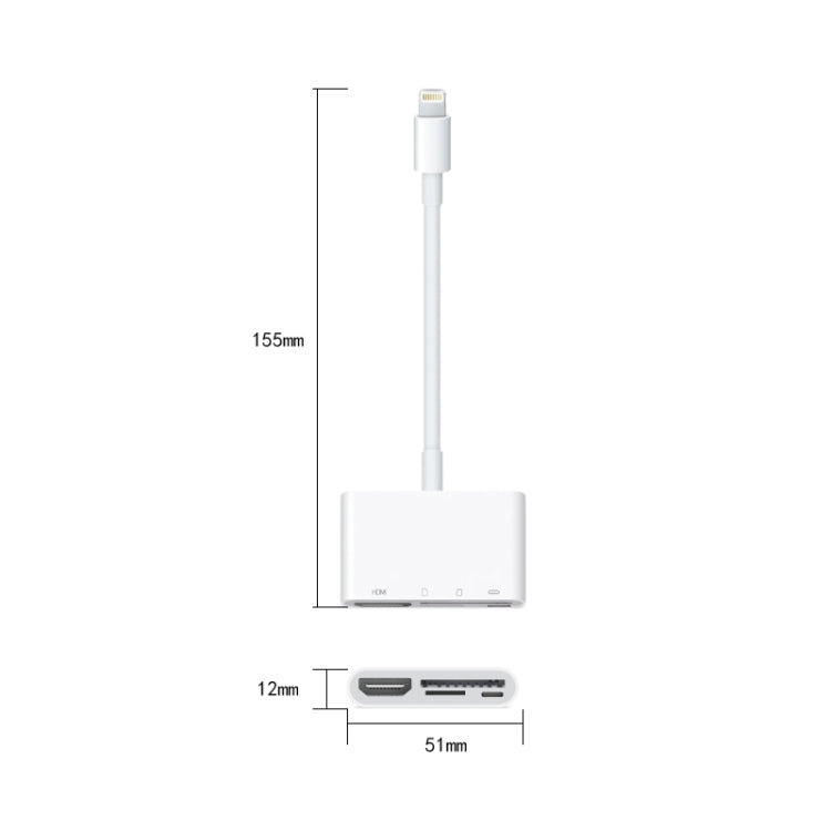 NK-103C Bộ chuyển đổi đa chức năng 4 trong 1 8 chân sang HDMI cho điện thoại di động, NK-103C
