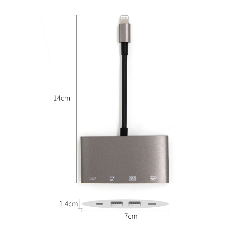 1040KEY Bộ chuyển đổi đa chức năng 8 chân sang USB + Type-C / USB-C + OTG, 1040KEY
