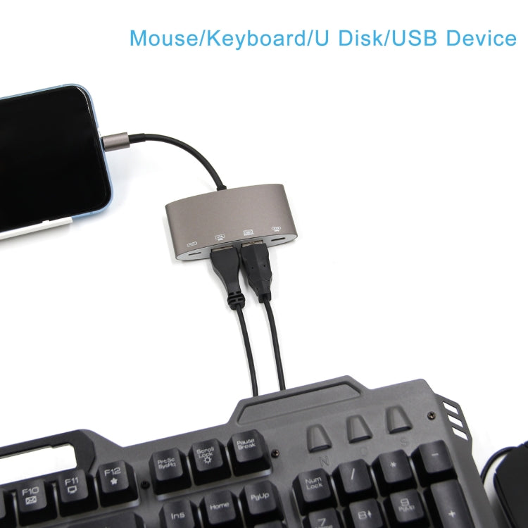 1040KEY Bộ chuyển đổi đa chức năng 8 chân sang USB + Type-C / USB-C + OTG, 1040KEY