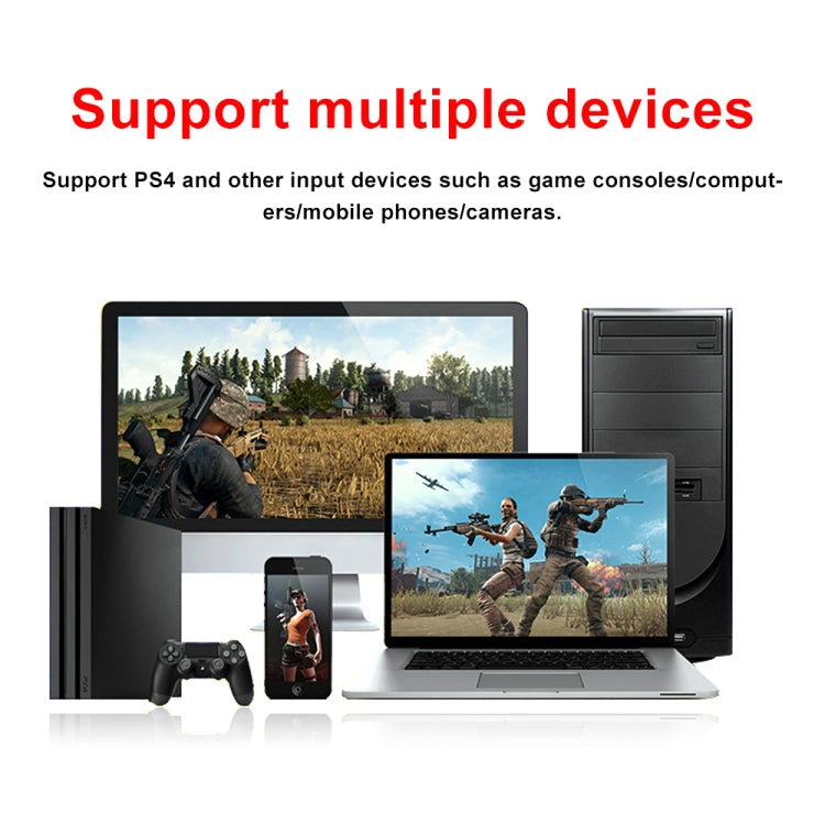 Card ghi hình video và âm thanh HD HDMI cái + Mic sang HDMI cái + Âm thanh + USB có vòng lặp, Z35