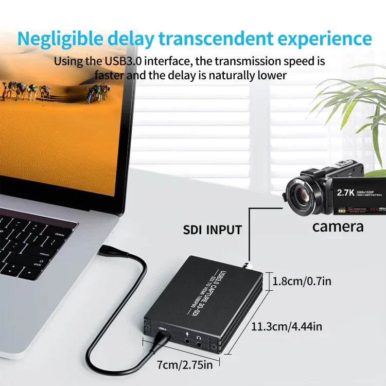 NK-M006 Bộ chuyển đổi đầu ra HDMI Full HD 1080P sang SDI + USB 3.0, SDI + USB 3.0