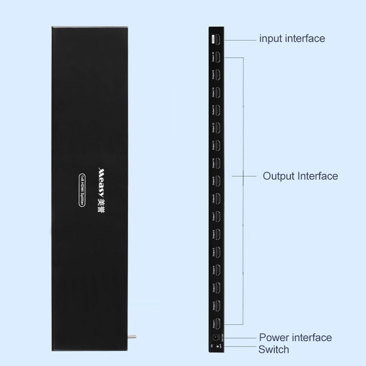 Measy SPH116 1 ra 16 4K HDMI 1080P Bộ chuyển mạch hiển thị đồng thời chia tín hiệu, 1 ra 16, phích cắm AU, 1 ra 16, phích cắm EU, 1 ra 16, phích cắm UK, 1 ra 16, phích cắm US
