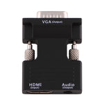 Bộ chuyển đổi HDMI cái sang VGA đực có cổng xuất âm thanh cho máy chiếu, màn hình, TV, HDMI sang VGA + Âm thanh