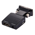 Bộ chuyển đổi VGA sang HDMI + Âm thanh video HD 1080P cho màn hình HDTV máy chiếu, VGA sang HDMI + Âm thanh
