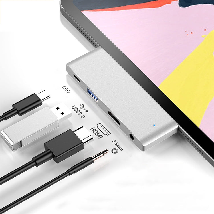 HW-TC29 Bộ chia HUB đa năng 4 trong 1 Type-C / USB-C cho iPad Pro