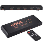 Bộ chuyển mạch HDMI 2.0 4X1 4K/60Hz có điều khiển từ xa, phích cắm EU, 4X1