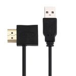 Cáp chuyển đổi đầu HDMI cái + HDMI đực sang USB 2.0 đực dài 50cm, HDMI cái + đực