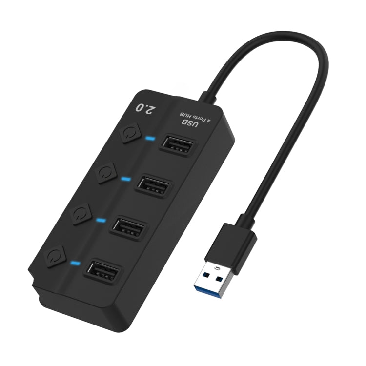 Onten 5301 USB 3.0 đực sang 4 USB 2.0 cái bộ chia mở rộng với công tắc độc lập, 5301
