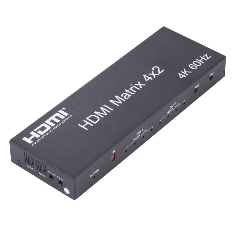 Bộ chuyển mạch / chia HDMI ma trận 4x2 với điều khiển từ xa, hỗ trợ ARC / MHL / 4Kx2K / 3D, 4 cổng vào HDMI, 2 cổng ra HDMI, hỗ trợ ARC / MHL / 4Kx2K / 3D