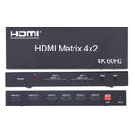 Bộ chuyển mạch / chia HDMI ma trận 4x2 với điều khiển từ xa, hỗ trợ ARC / MHL / 4Kx2K / 3D, 4 cổng vào HDMI, 2 cổng ra HDMI, hỗ trợ ARC / MHL / 4Kx2K / 3D