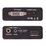 NEWKENG X5 bộ chuyển đổi video HDMI sang DVI có âm thanh 3.5mm đầu ra đồng trục, phích cắm EU, X5 HDMI sang DVI có âm thanh