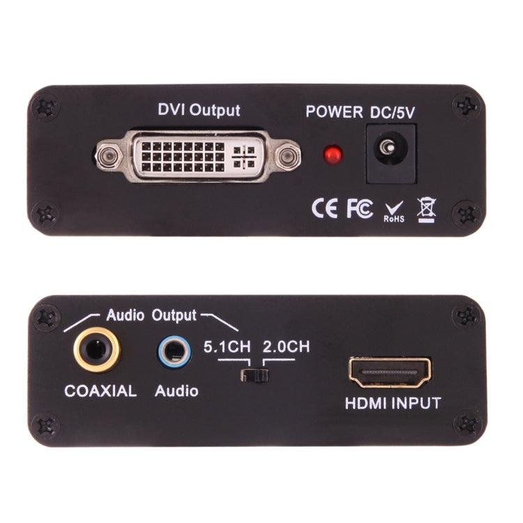 NEWKENG X5 bộ chuyển đổi video HDMI sang DVI có âm thanh 3.5mm đầu ra đồng trục, phích cắm EU, X5 HDMI sang DVI có âm thanh